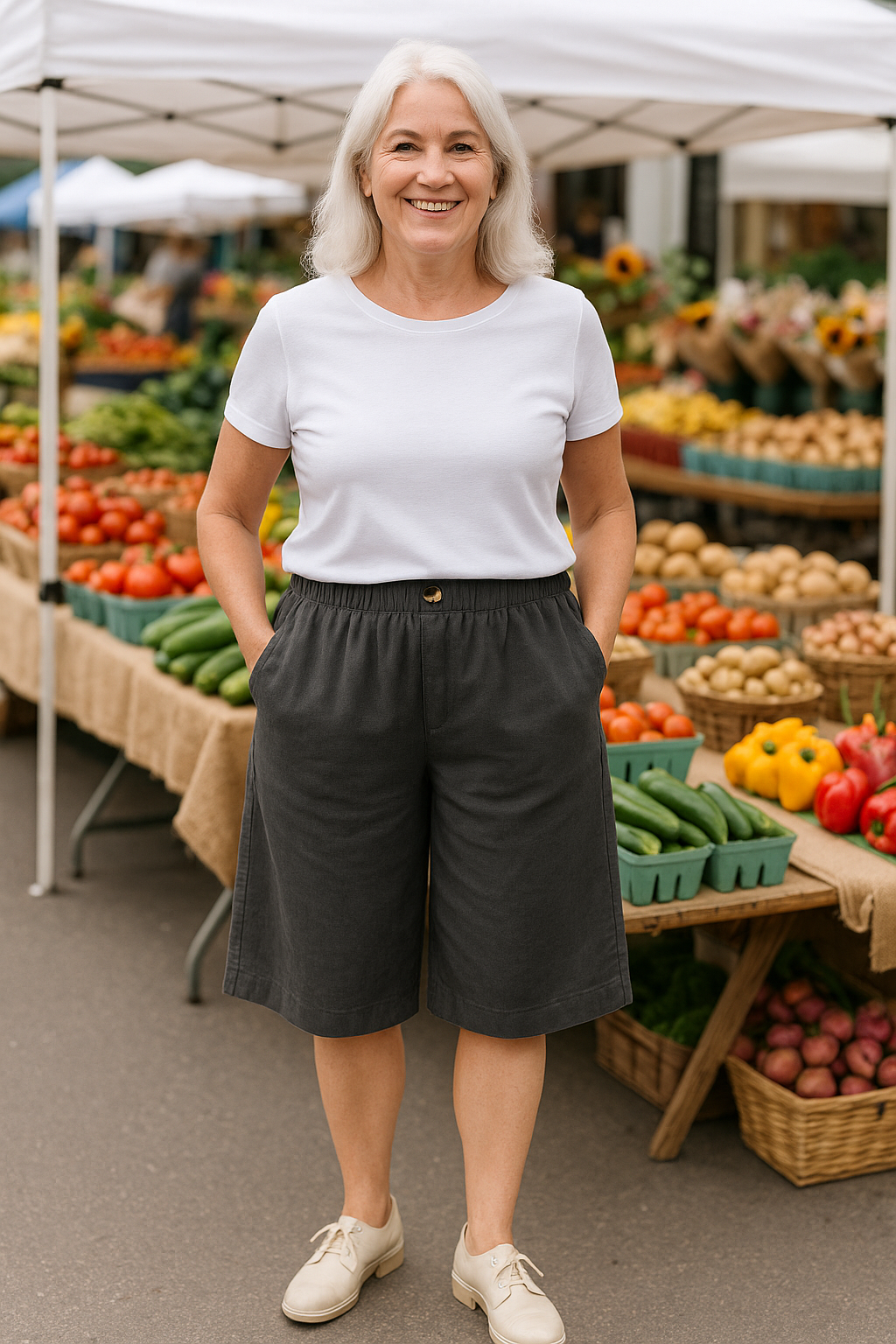 Hazel | Linen Comfort Shorts - Flattering coverage. Perfect warm-weather fit