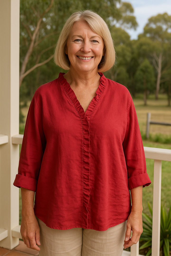 Maribel | Soft Ruffle Blouse -  for Real Comfort