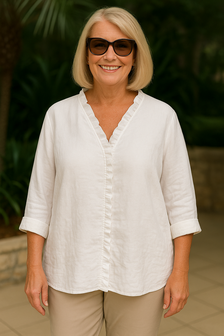 Maribel | Soft Ruffle Blouse -  for Real Comfort