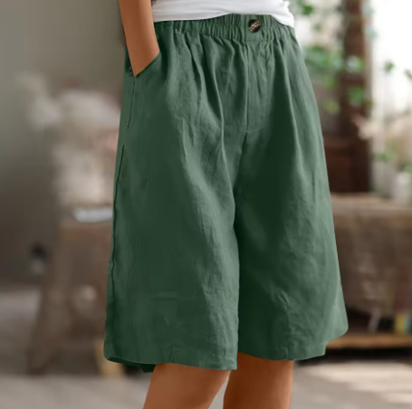 Hazel | Linen Comfort Shorts - Flattering coverage. Perfect warm-weather fit