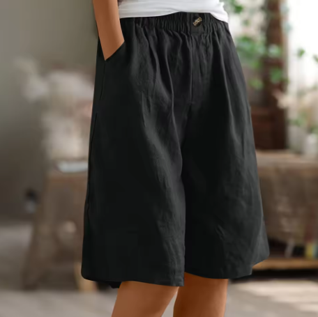 Hazel | Linen Comfort Shorts - Flattering coverage. Perfect warm-weather fit