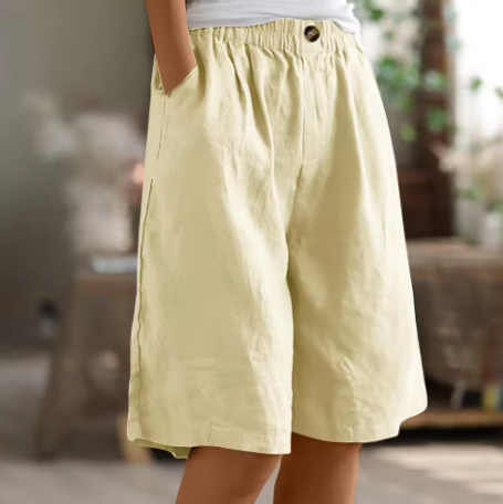 Hazel | Linen Comfort Shorts - Flattering coverage. Perfect warm-weather fit