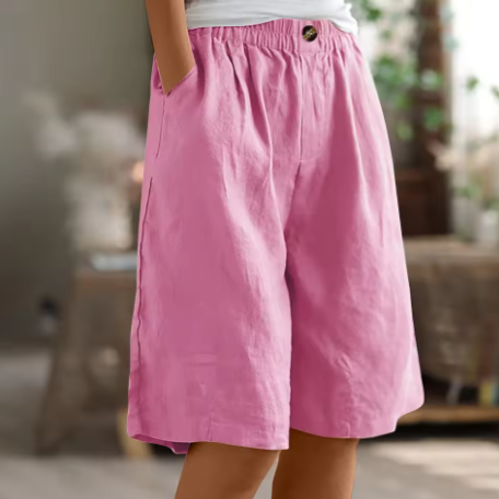 Hazel | Linen Comfort Shorts - Flattering coverage. Perfect warm-weather fit