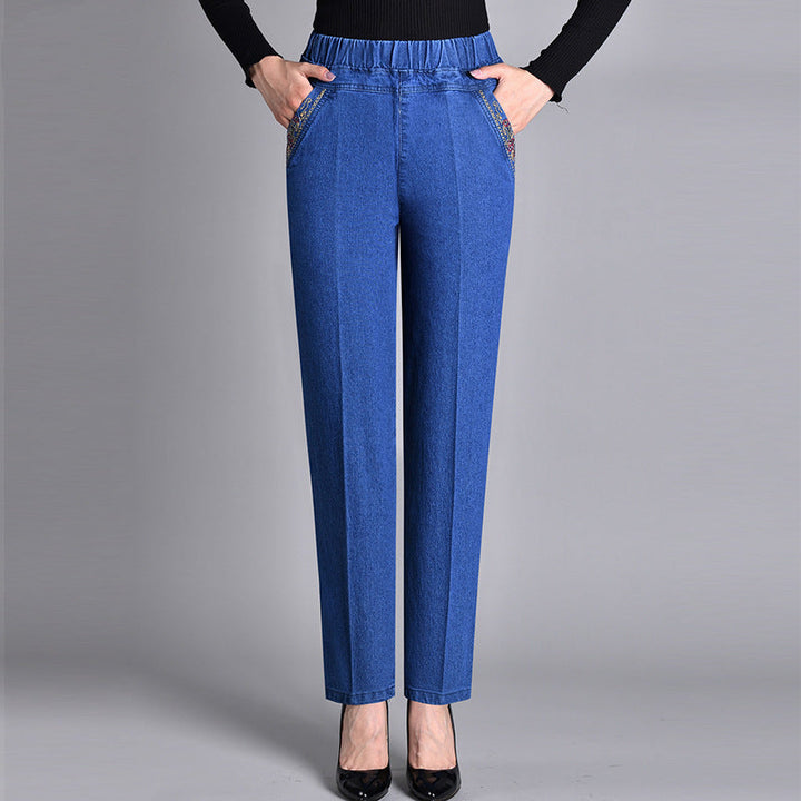 Bianca | Comfort Straight-Leg Pants with Elastic Waist