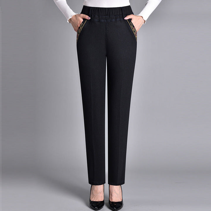 Bianca | Comfort Straight-Leg Pants with Elastic Waist